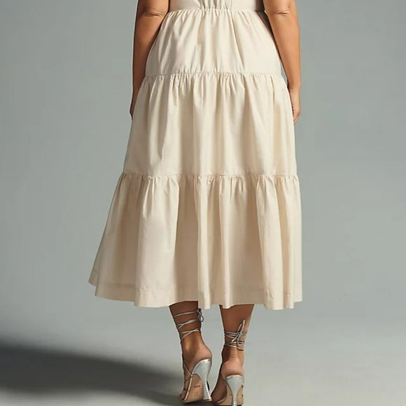 Maeve/Anthrologie Tiered Halter Midi Dress - Picture 6 of 7